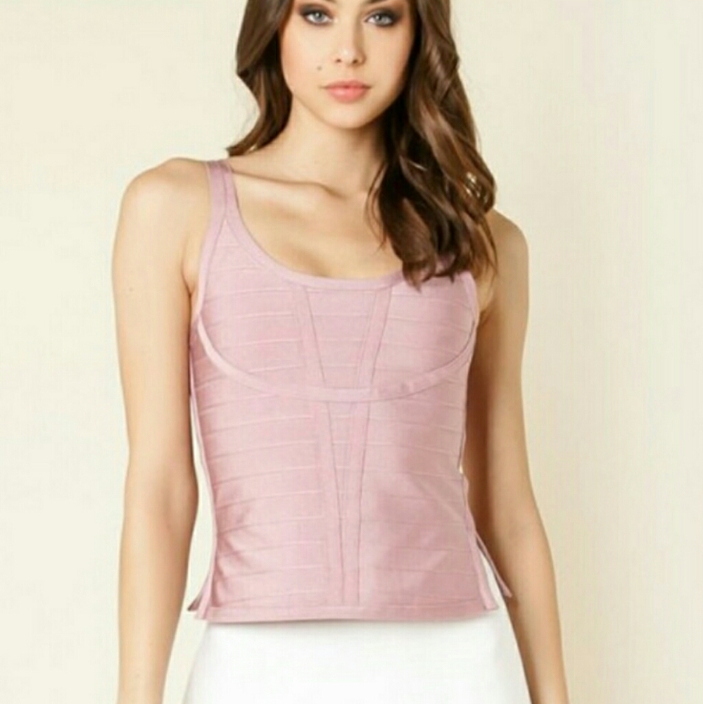 WoW Couture Bodycon Bandage Style Crop Top Festival Rave Club EDM